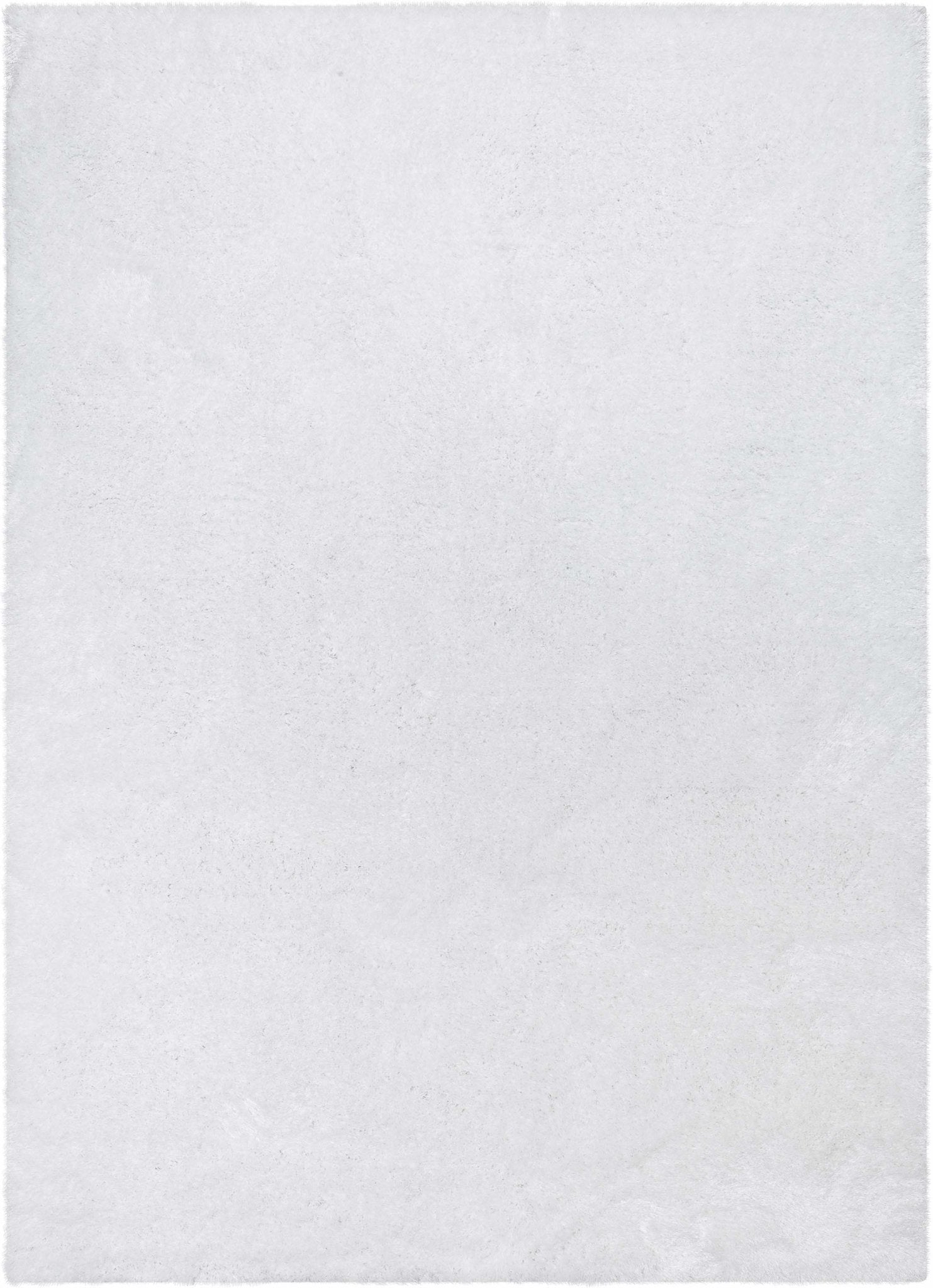 Feather Liza Made-to-Measure Soft-Luster Shag Rug — Powder White — Feather Collection Liza White Shag Rug – Sparkly, Plush, Minimalist Glam - Well Woven - White overhead