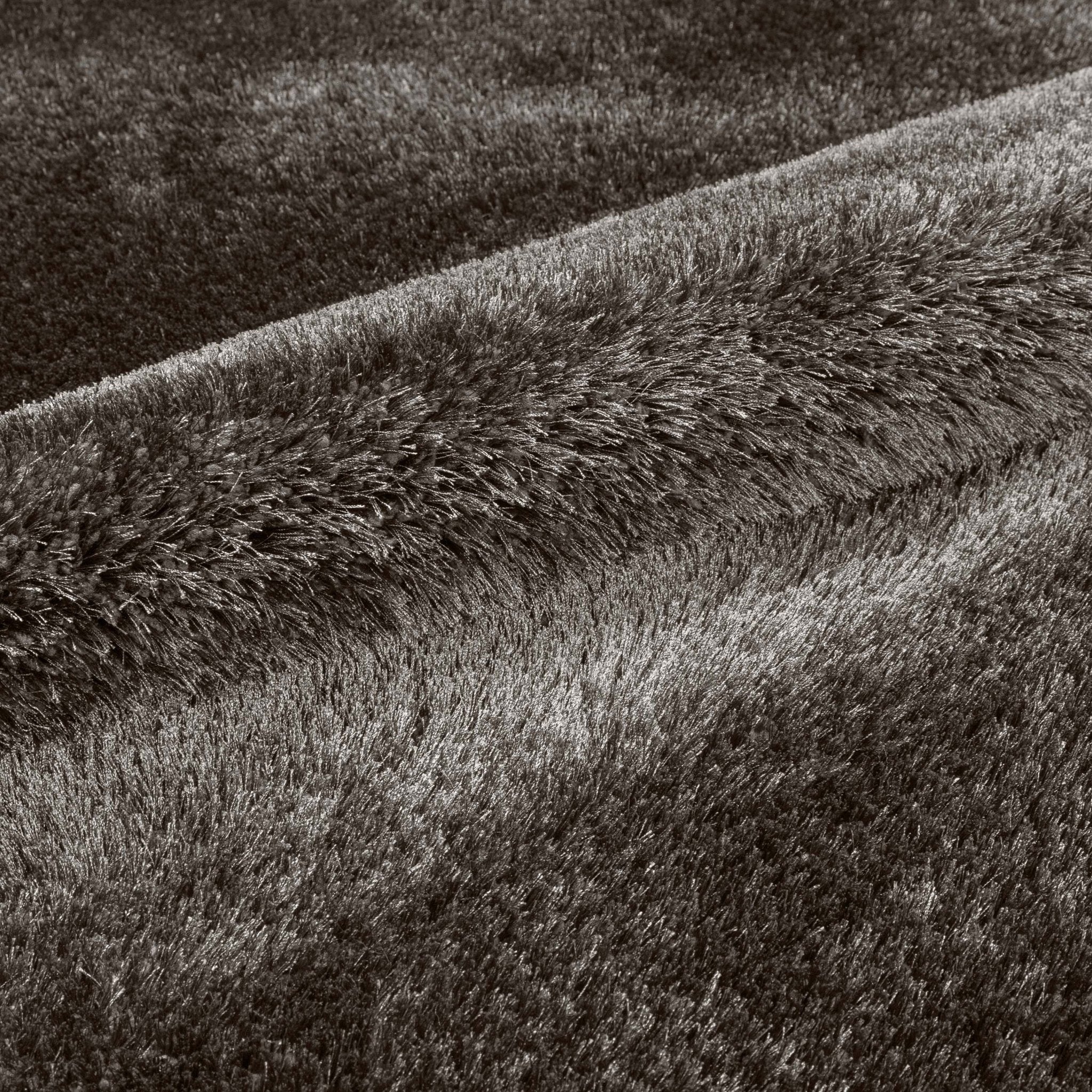 Feather Collection Liza Black Shag Rug – Sparkly, Plush, Minimalist Glam - Well Woven - black shag rug with texture