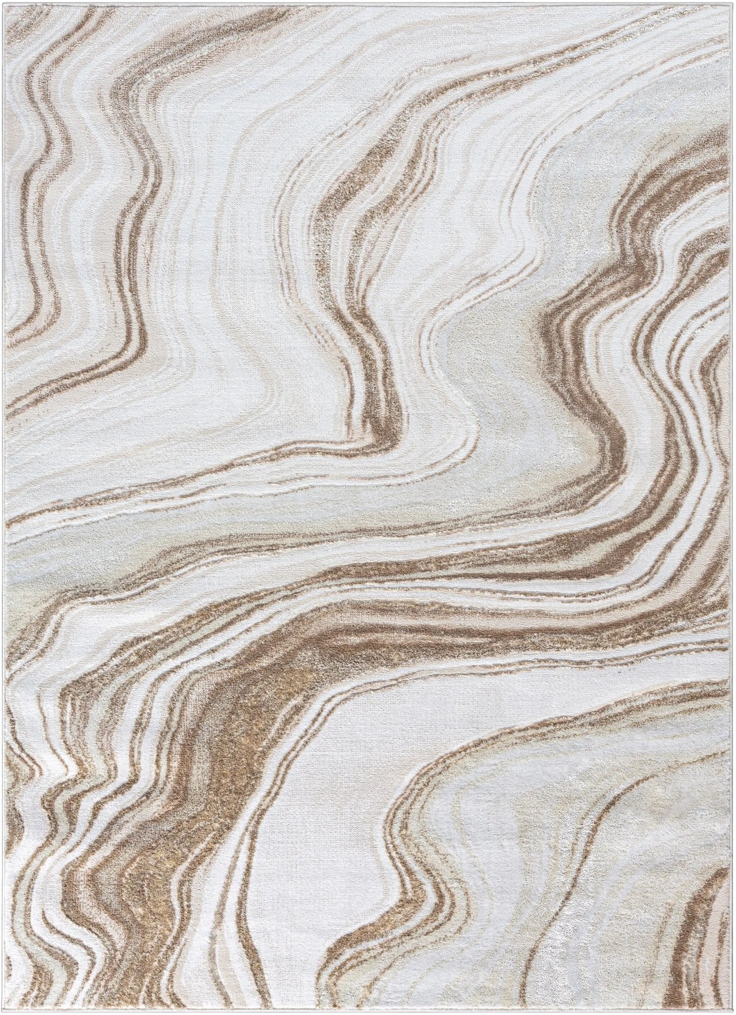 Warren Retro Abstract Waves Glam Rug Well Woven