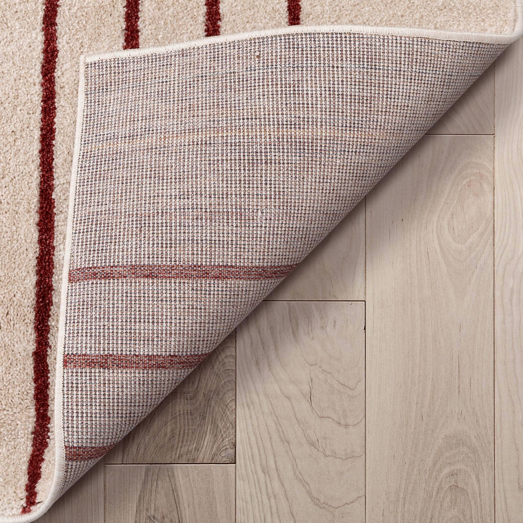 Laslow Modern Geometric Ivory Rug For Living Room, Bedroom, and Dining Room Well Woven