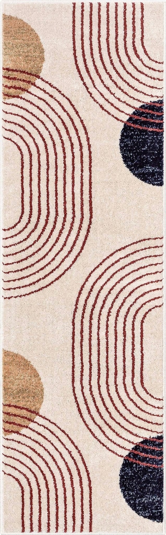 Laslow Modern Geometric Ivory Rug For Living Room, Bedroom, and Dining Room Well Woven