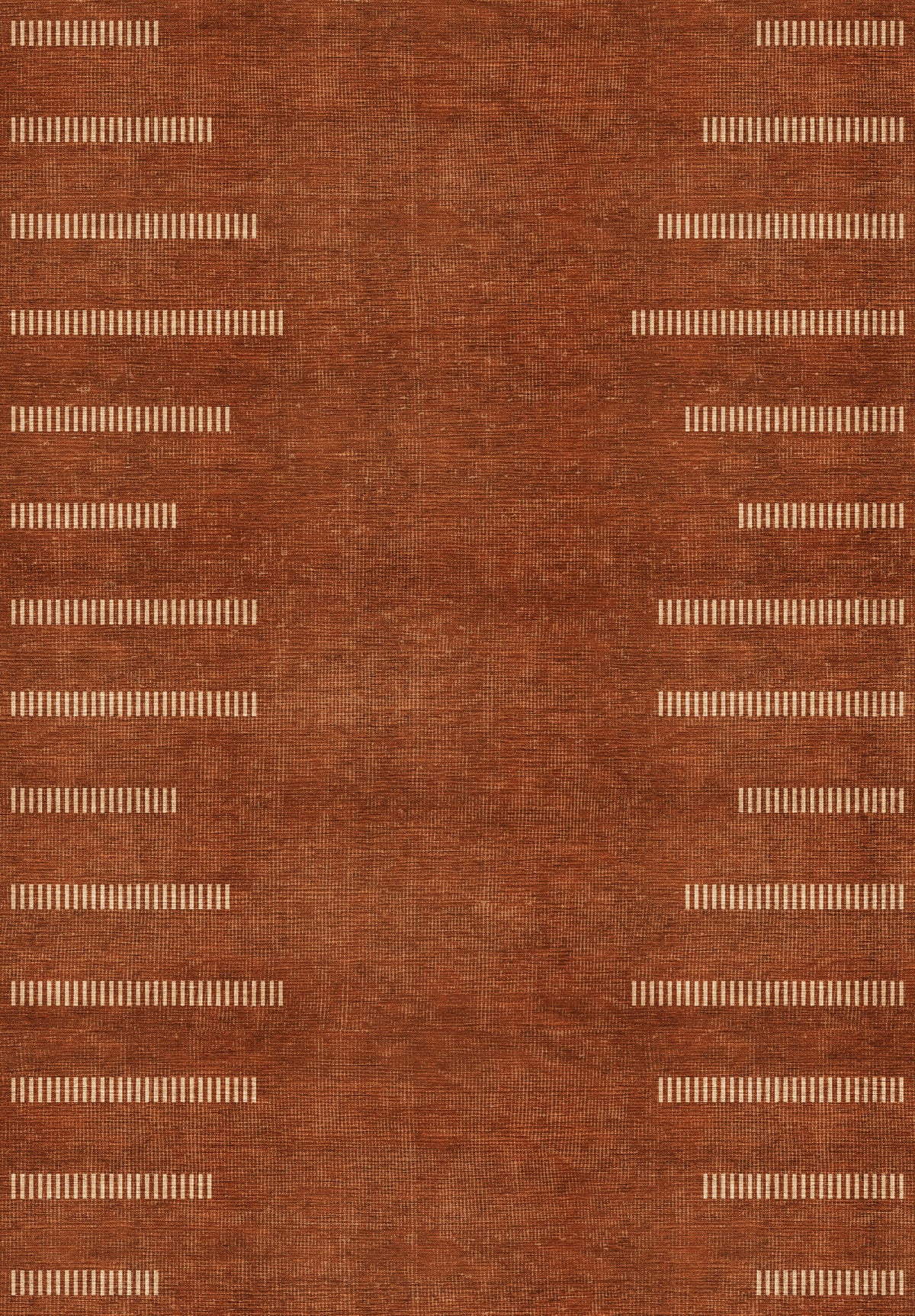 ARTWORK PREVIEW - W-AP-108A - Apollo Interval Row Area Rug — Terracotta / Beige. Not a finished-rug photograph.