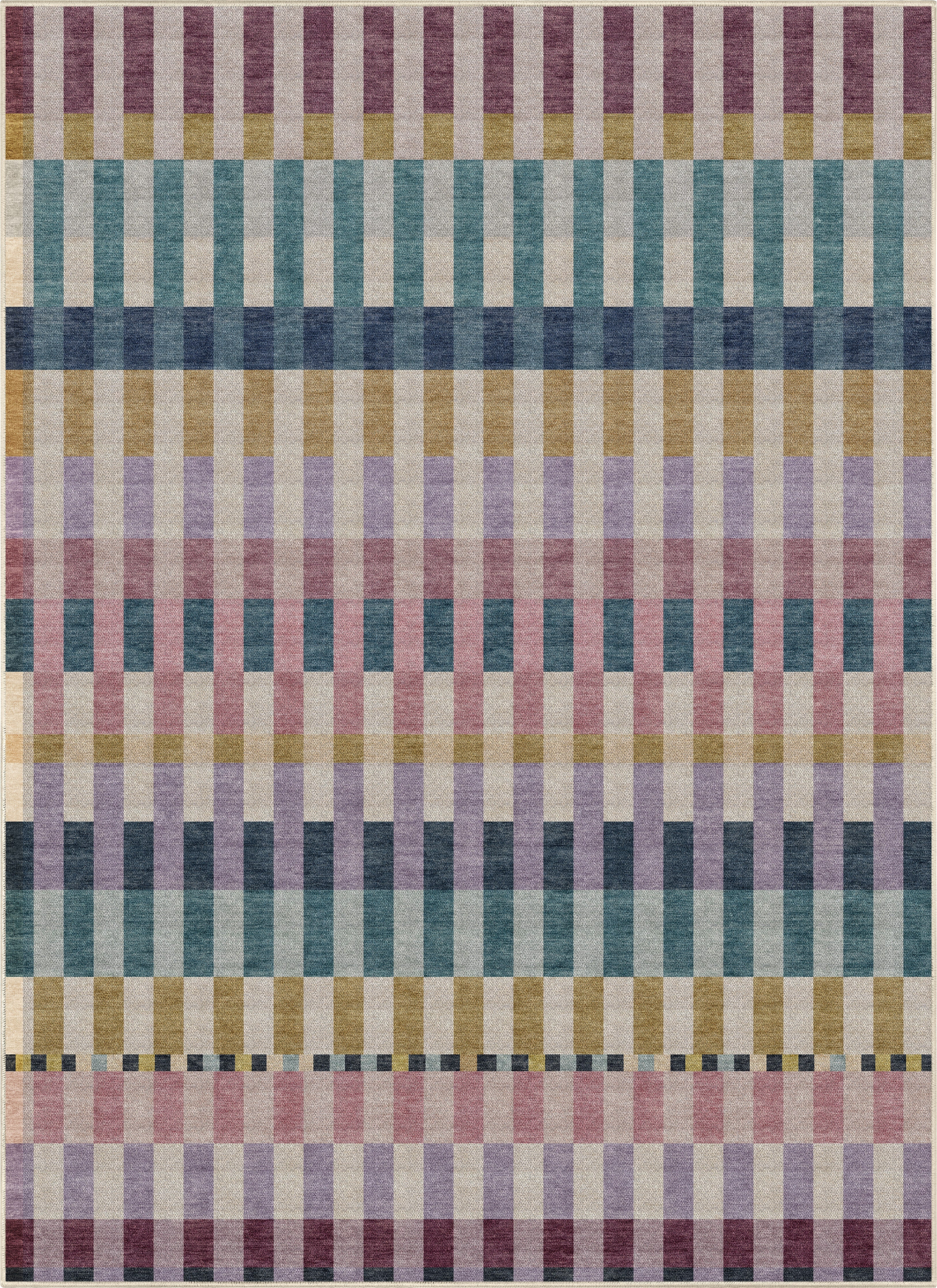 Apollo Heirloom Meadow Berry Washable Rug — seen from above