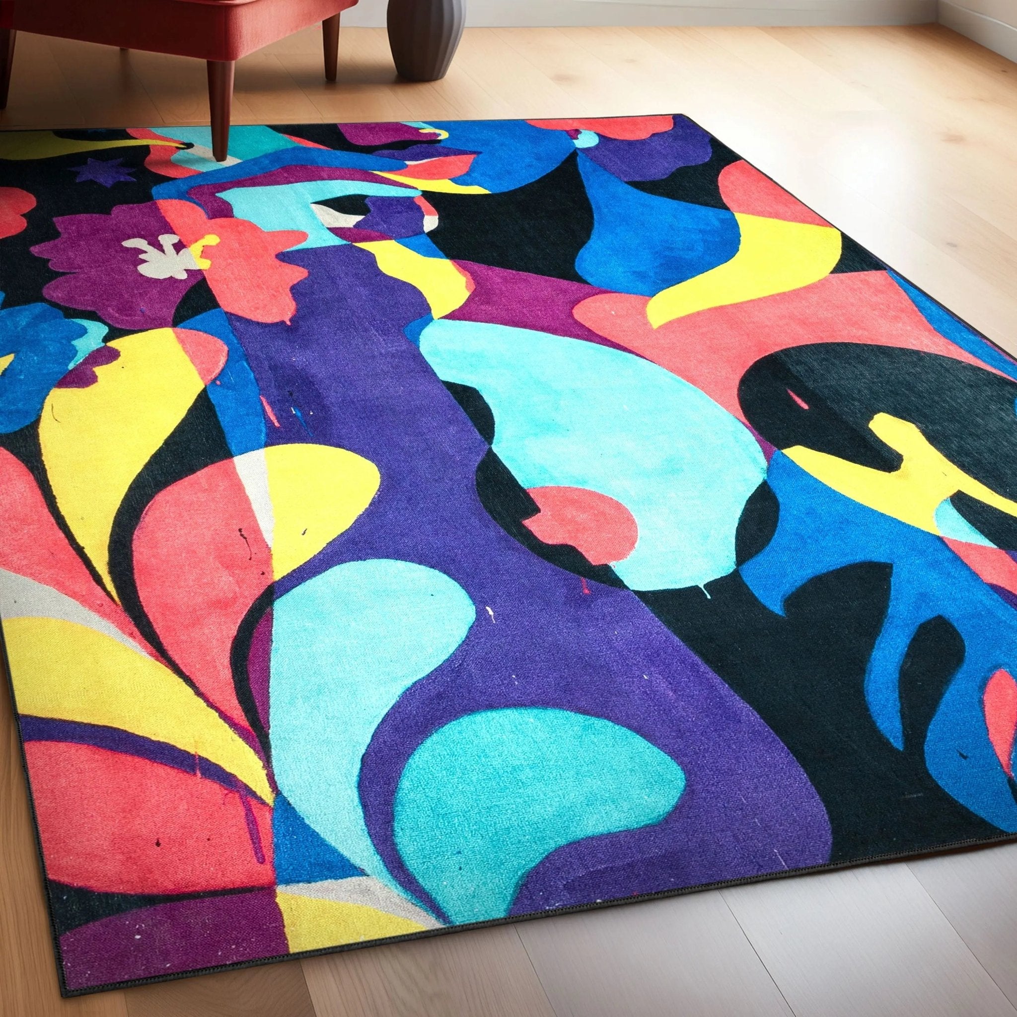 Well Woven x Misha Tyutyunik Sunday Jungle A Room With a View Multi-Color Rug Well Woven