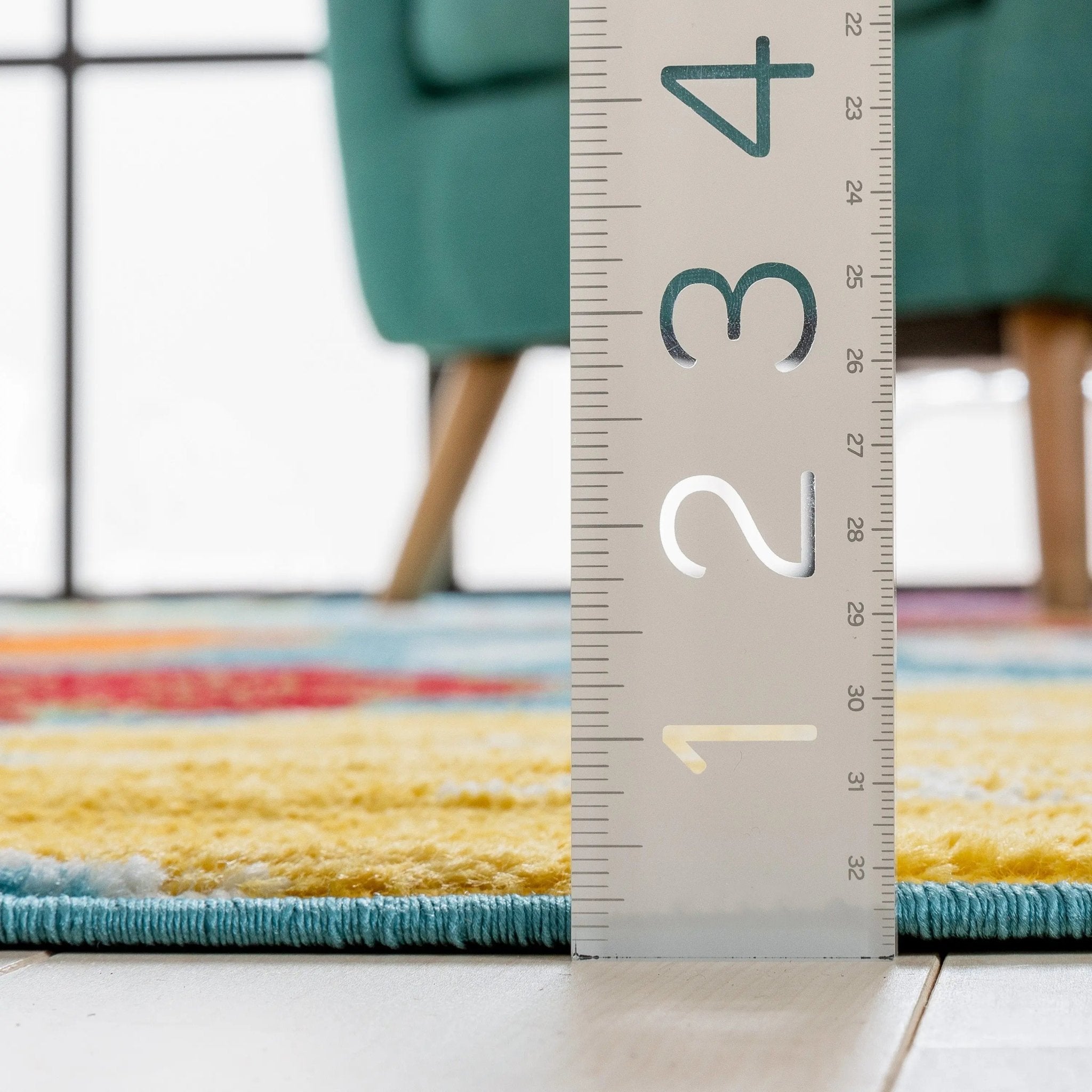 Starbright Daisy Flowers Blue Rug Well Woven