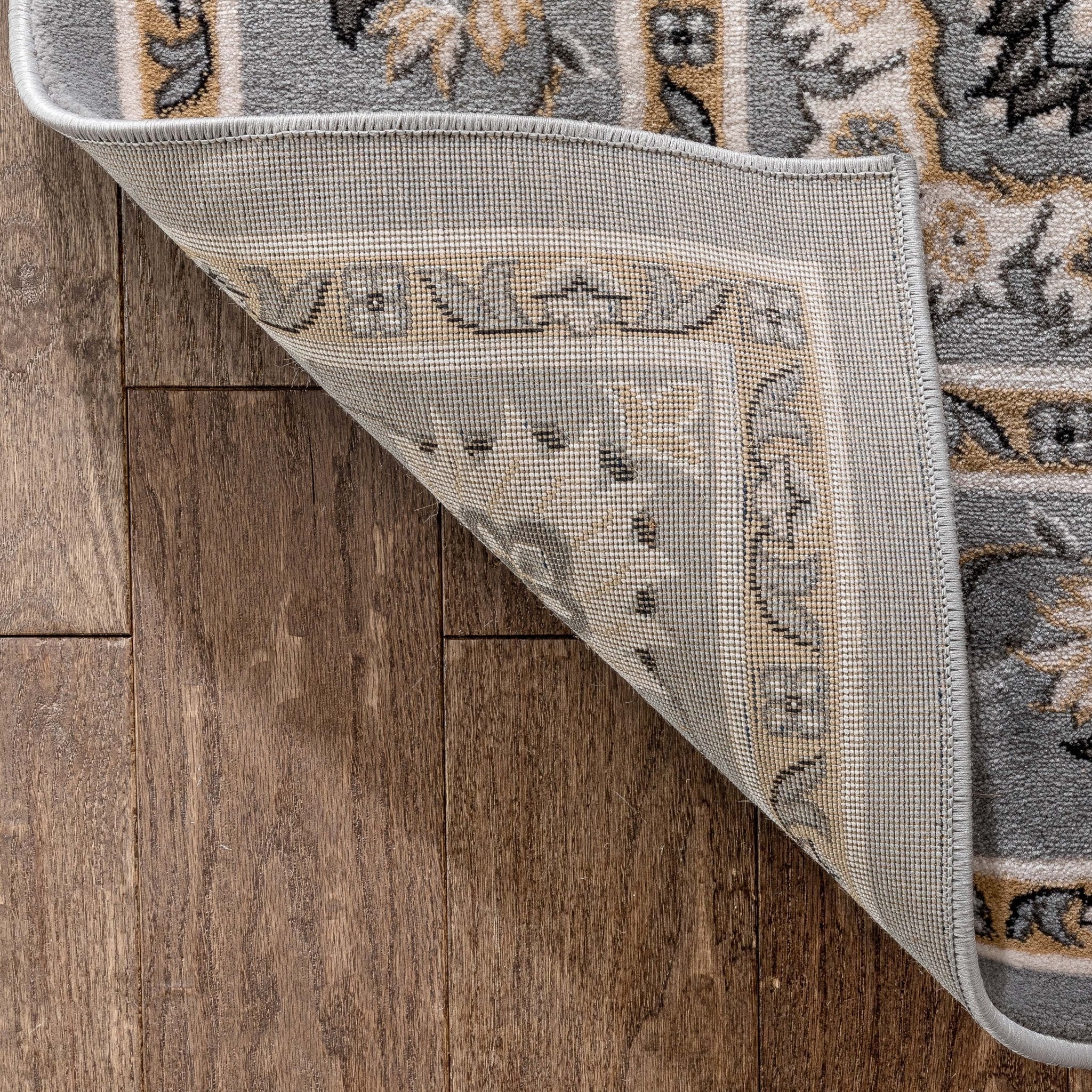Abbasi Grey Traditional Rug Well Woven