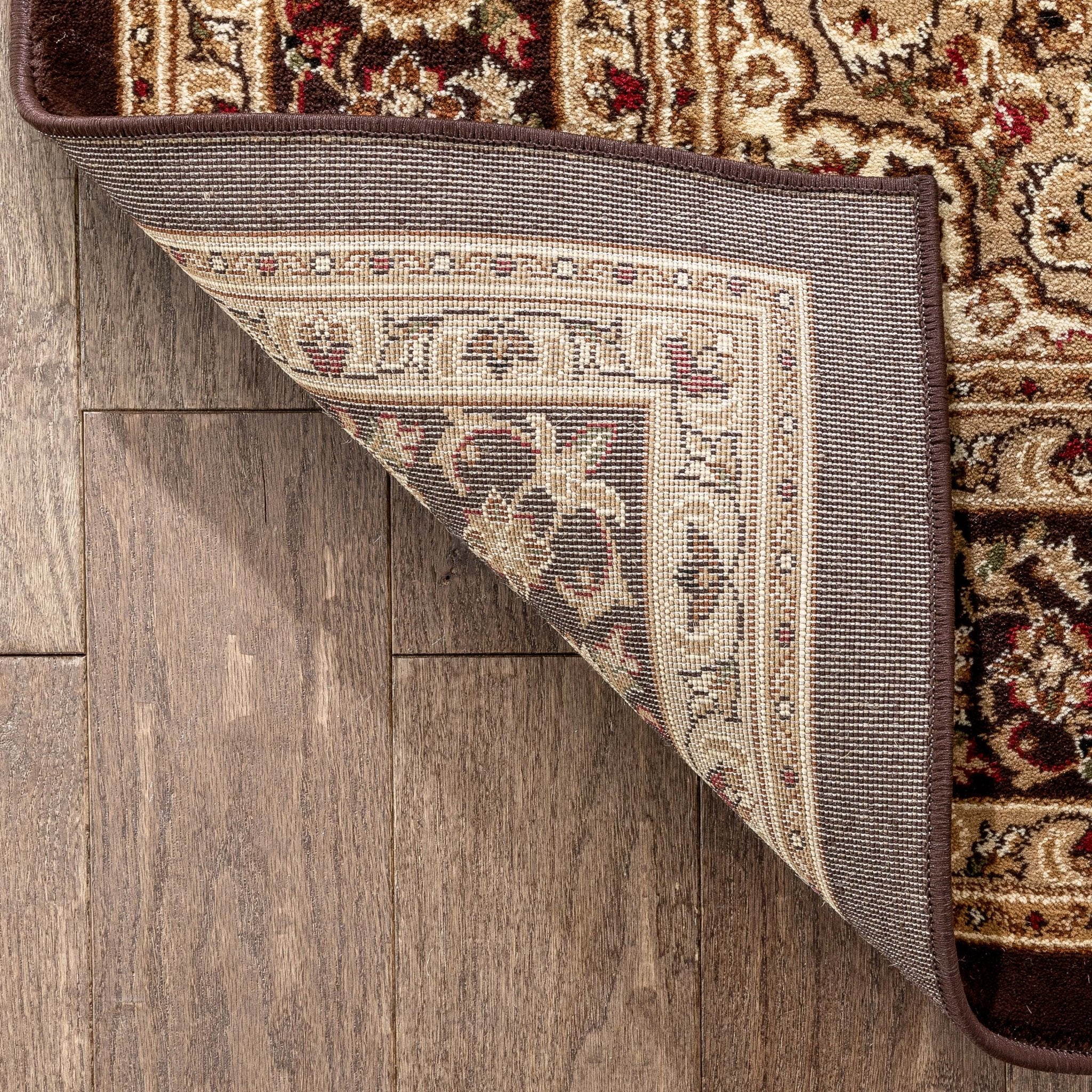 Aviva Brown Traditional Rug Well Woven