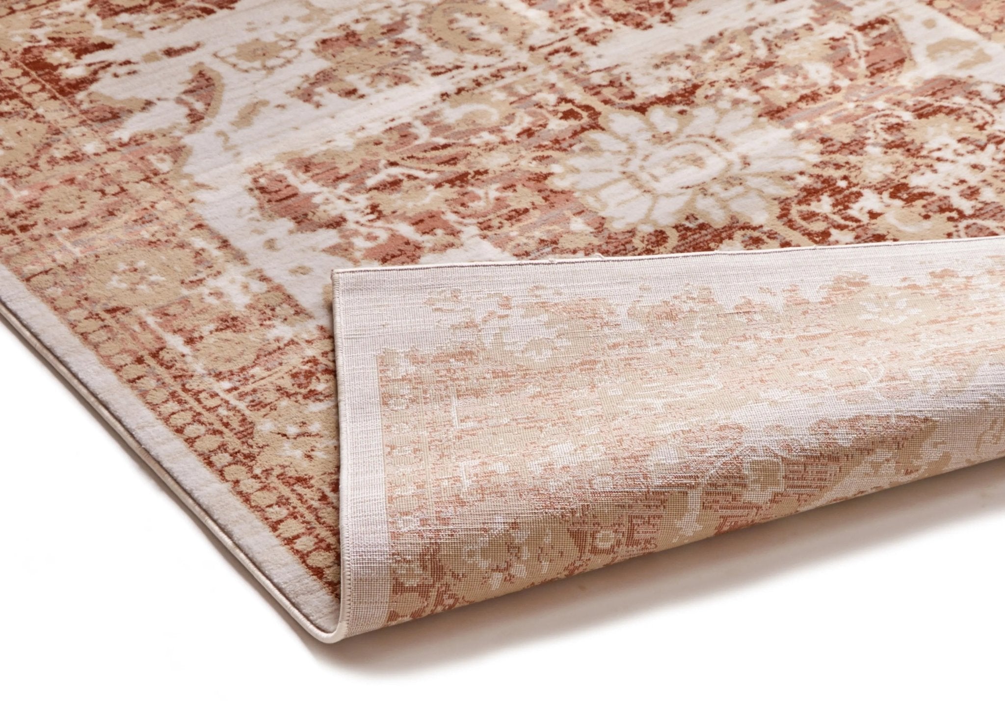 Maxwell Copper Vintage Modern Rug Well Woven