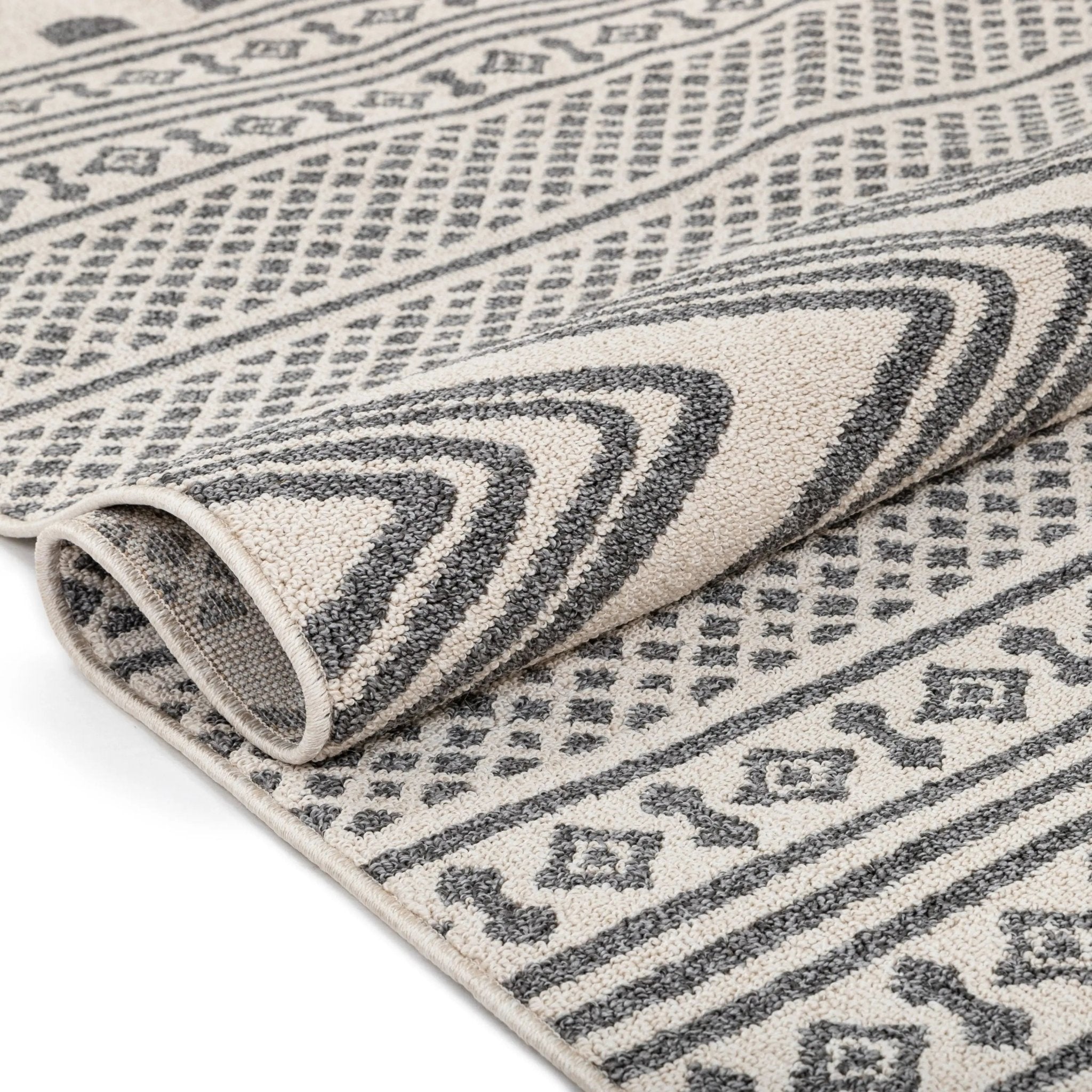 Cruce Tribal Moroccan Geometric Grey Kilim-Style Rug Well Woven