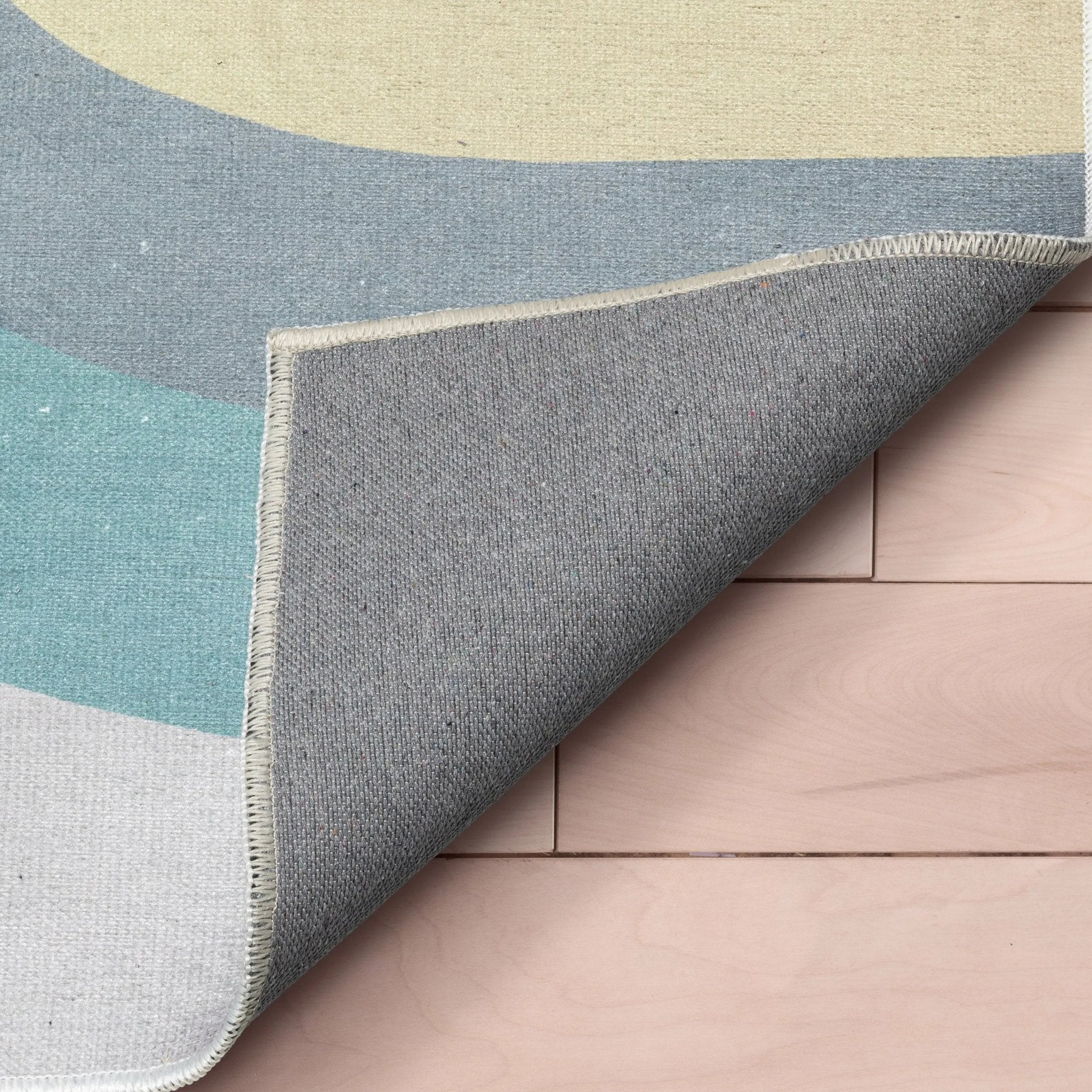 Kaleidoscope Rainbow Modern Multi Pastel Area Flat-Weave Rug Well Woven