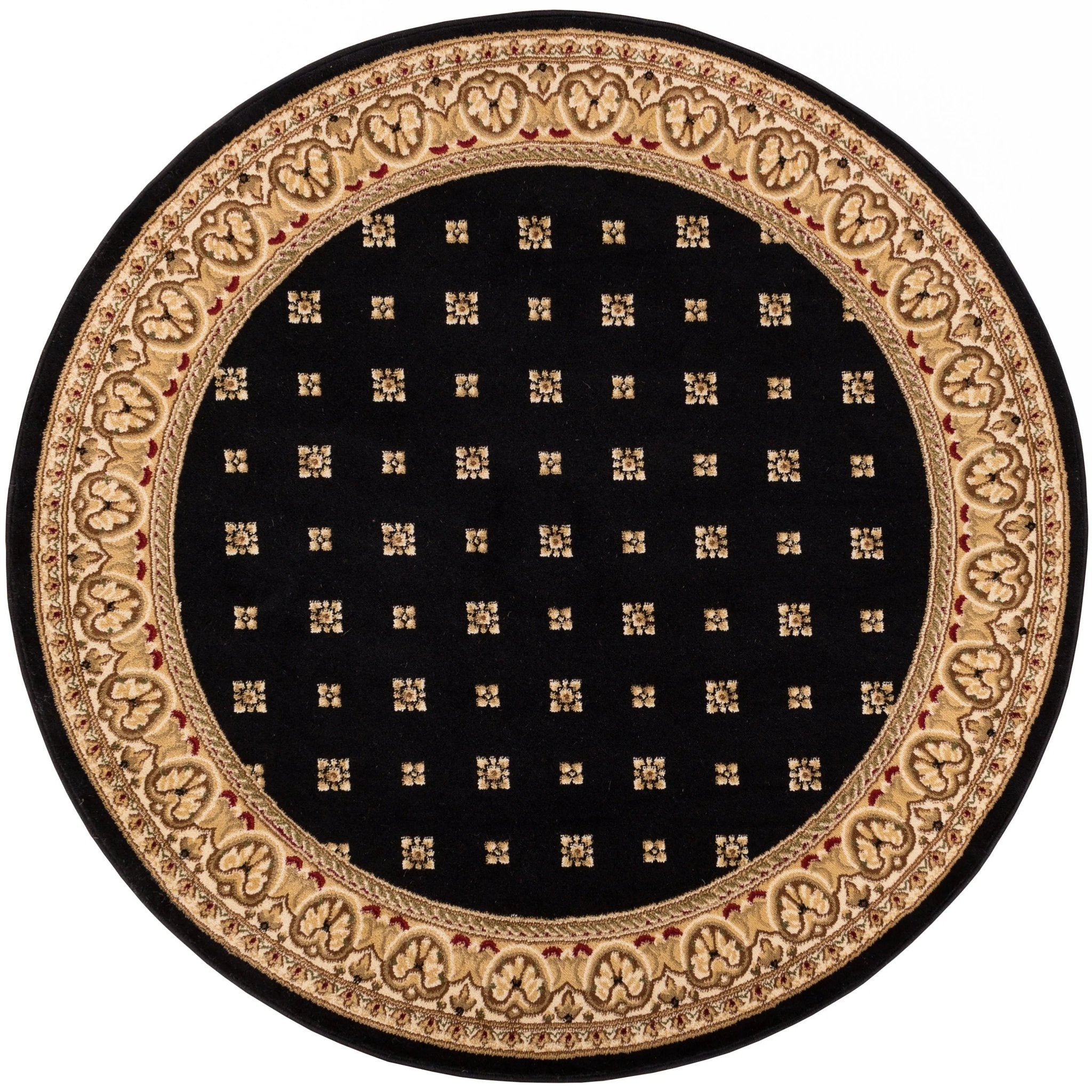 Hudson Terrace Black Traditional Rug Well Woven