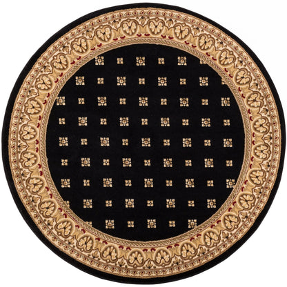 Hudson Terrace Black Traditional Rug Well Woven