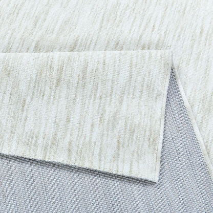 COD-12 Well Woven Moor Washable Rug: Close-up of the white and cream piled rug displaying its softness and flexibility