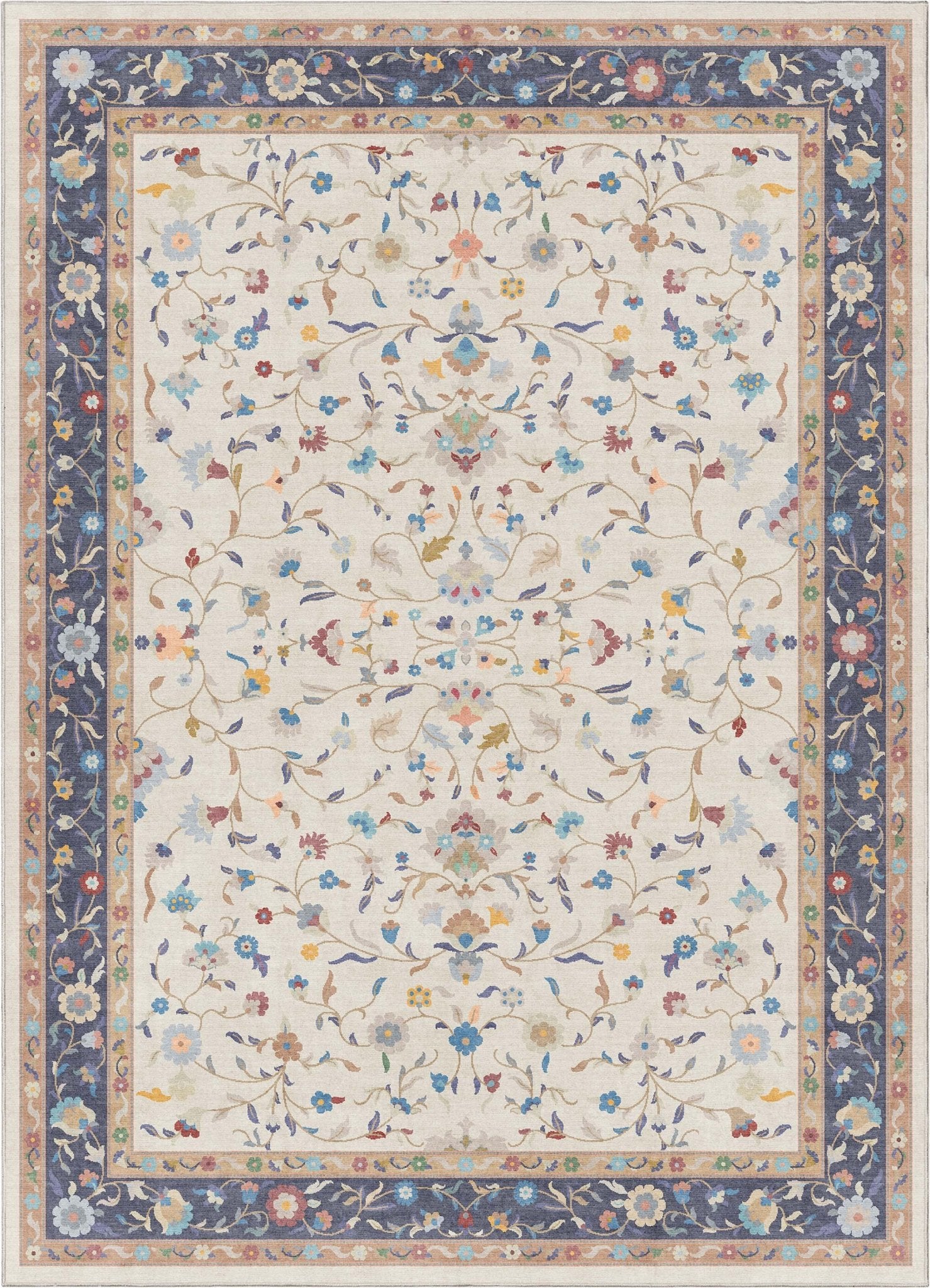 Crayola Floral Elegance Ivory Multi 5' x 7' Area Rug By Well Woven Well Woven