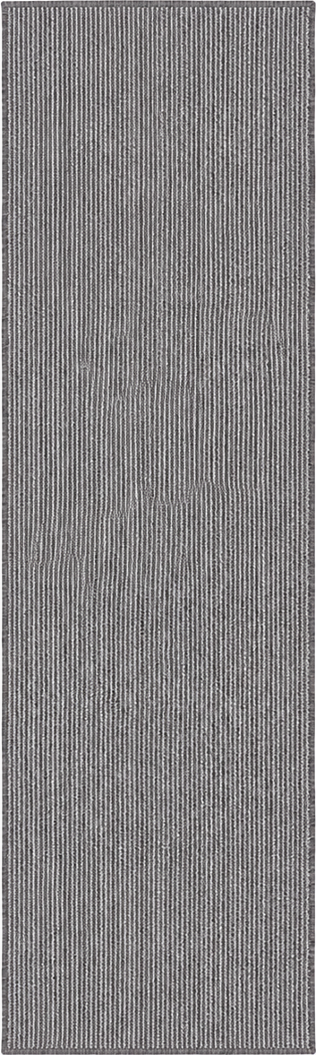 Essential Lane Slate rubber-backed runner rug overhead view