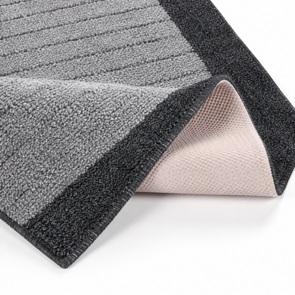 Essential Lane Graphite runner rug close-up texture detail
