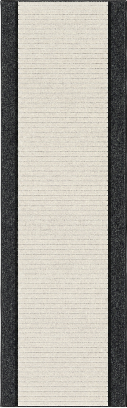 Essential Lane Stone rubber-backed runner rug overhead view