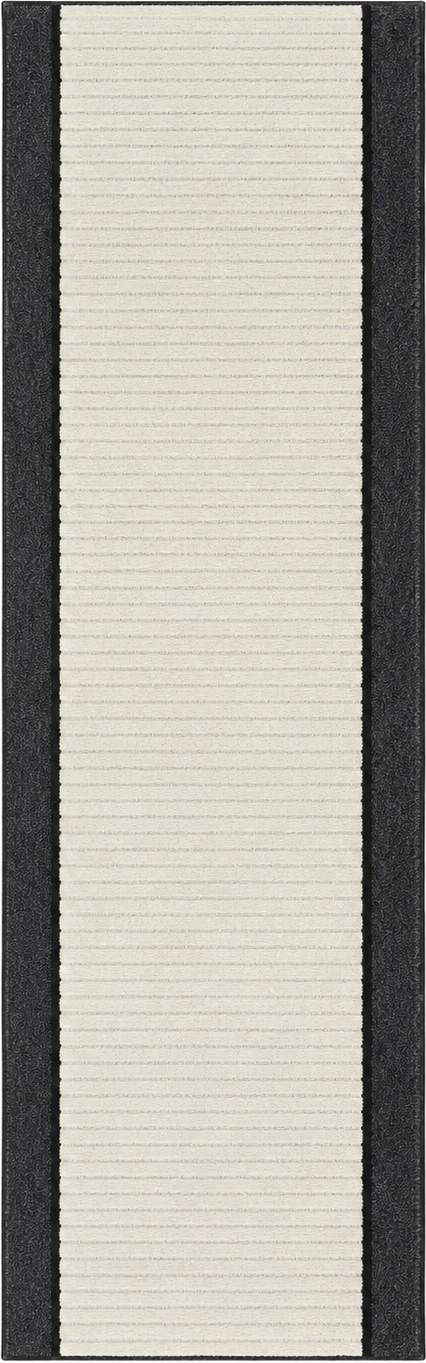 Essential Lane Stone rubber-backed runner rug overhead view