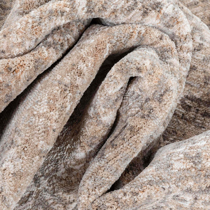 Ethos Echo Beige Floral Warm Earth Tone - Easy to Clean - Globally Inspired Patterns Well Woven