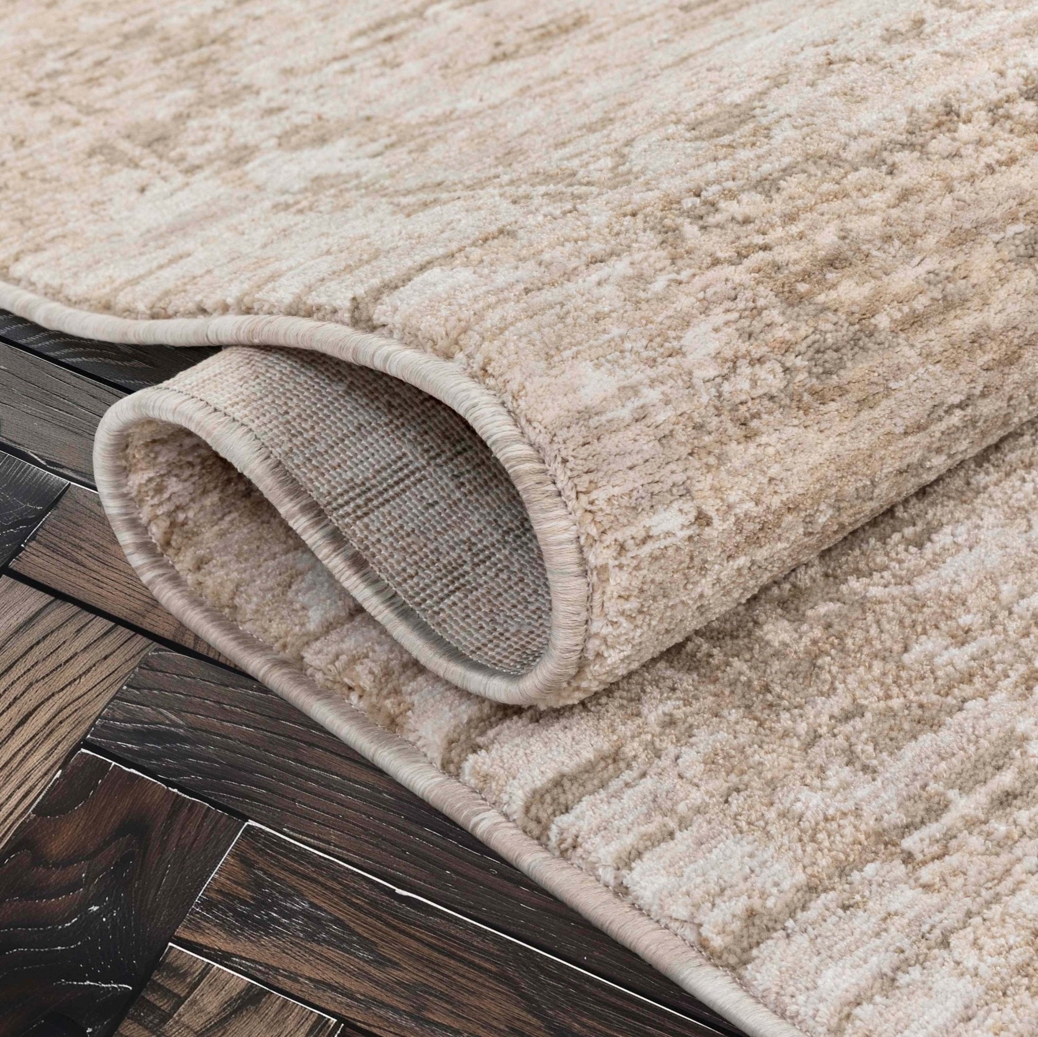 Ethos Harmony Beige Neutral Earth Tone - Easy to Clean - Globally Inspired Patterns Well Woven