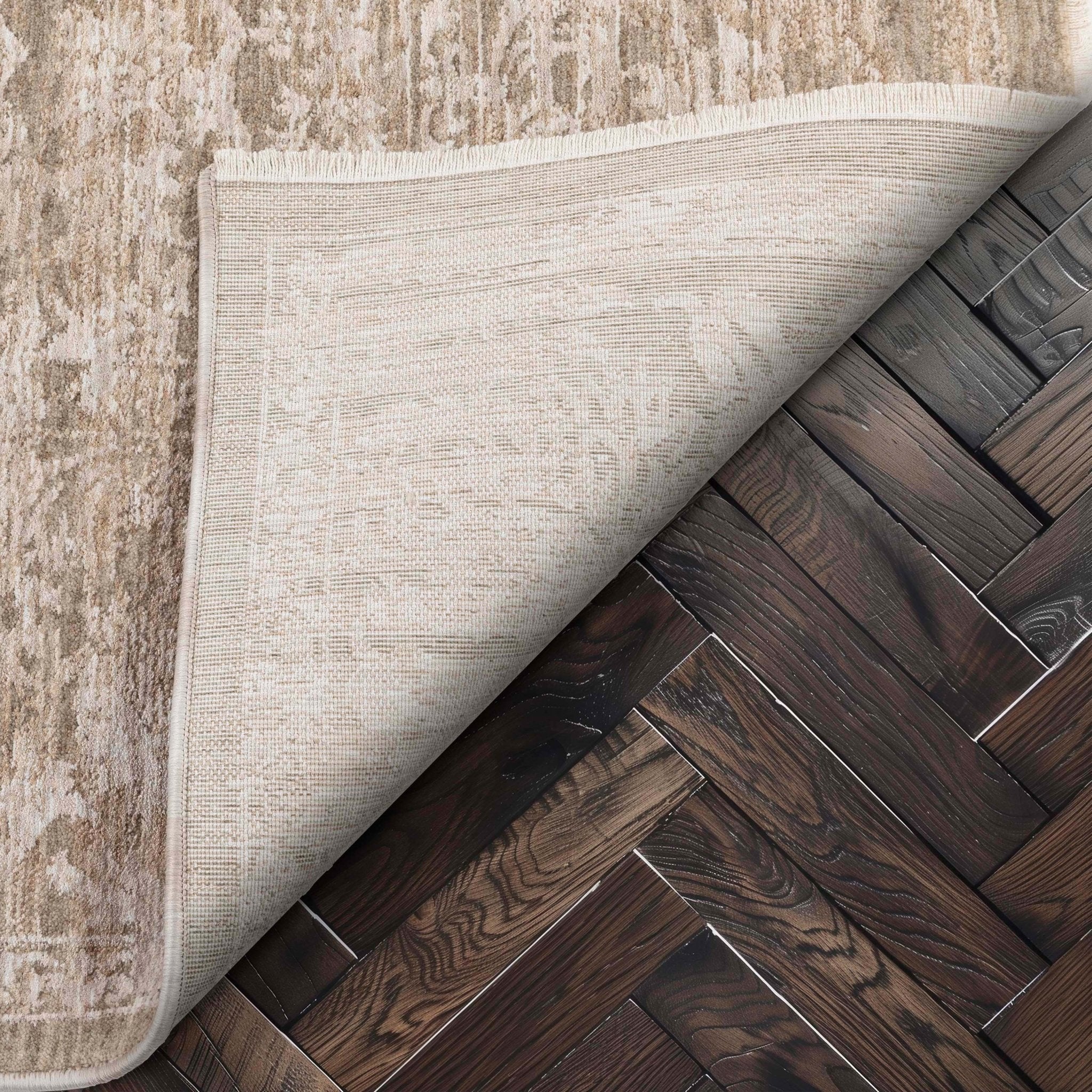 Ethos Harmony Beige Neutral Earth Tone - Easy to Clean - Globally Inspired Patterns Well Woven