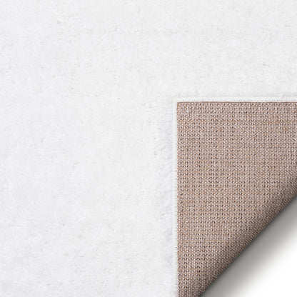Feather Liza Made-to-Measure Soft-Luster Shag Rug — Powder White — Feather Collection Liza  White Shag Rug –   Sparkly, Plush, Minimalist Glam - Well Woven - white rug with jute backing