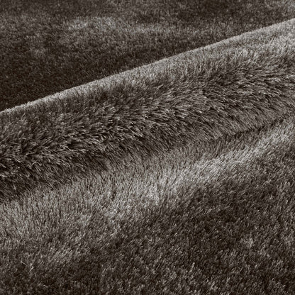 Feather Collection Liza Black Shag Rug –   Sparkly, Plush, Minimalist Glam - Well Woven - black shag rug with texture