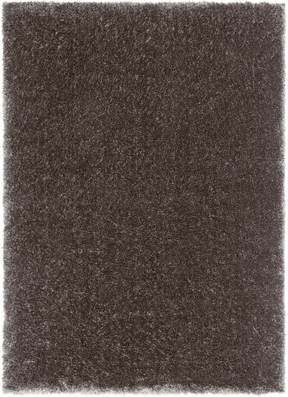 Feather Collection Liza Black Shag Rug –   Sparkly, Plush, Minimalist Glam - Well Woven - black shag rug overhead 2