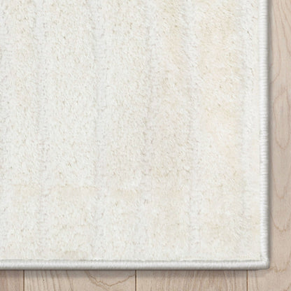 Rainbow Shag Geometric Ivory High-Low Rug Well Woven
