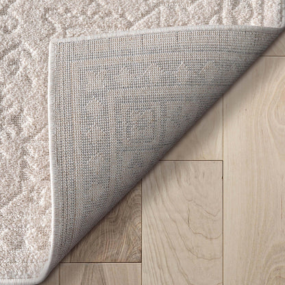 Cloud Medallion Heriz Soft Ivory Rug Well Woven