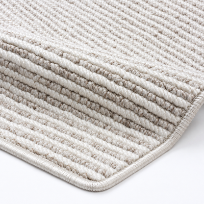 Custom Size Runner Berber Stripes Contemporary Striped Beige Choose Your Width x Choose Your Length Hallway Runner Rug