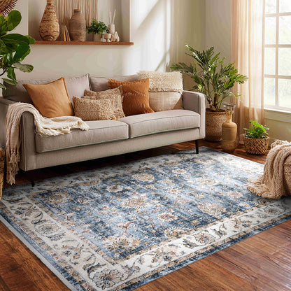 IND-106 Well Woven Indira Elysium Midnight Blue Room Scene