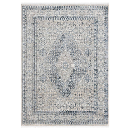 IND-143 Well Woven Indira Eclipse Ivory Overhead on White