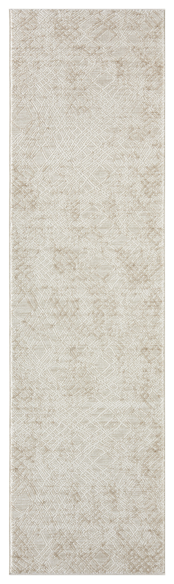 Full-length view of the Lafayette Sterling cream and gold custom runner