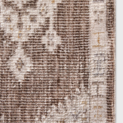 Custom Size Runner Isfjord Tribal Medallion Earth Choose Your Width x Choose Your Length - Perfect For Hallway, Stairs & Kitchen Well Woven