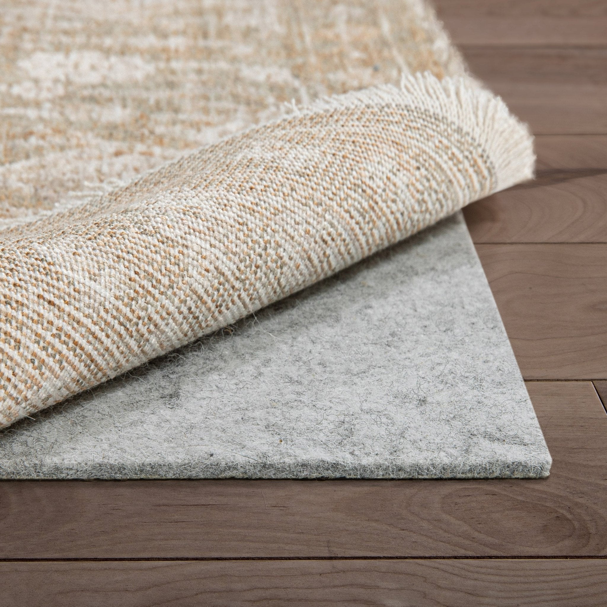 PAD-1- Well Woven Premium Felt Non-Slip runner rug pad - Easy to Trim, Safe for All Floors, Grey/Cream Color, Slim 1/4” Thickness
