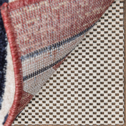Elle Basics PVC Non-Slip Rug Pad - Close-up of a 1/8" PVC rug pad with a checkered grid pattern