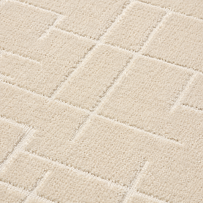 Serenity Soft Linen Ivory runner rug close-up texture detail