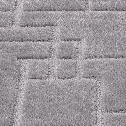 Serenity Soft Linen Silver runner rug close-up texture detail