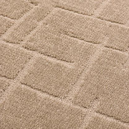 Serenity Soft Linen Truffle runner rug close-up texture detail