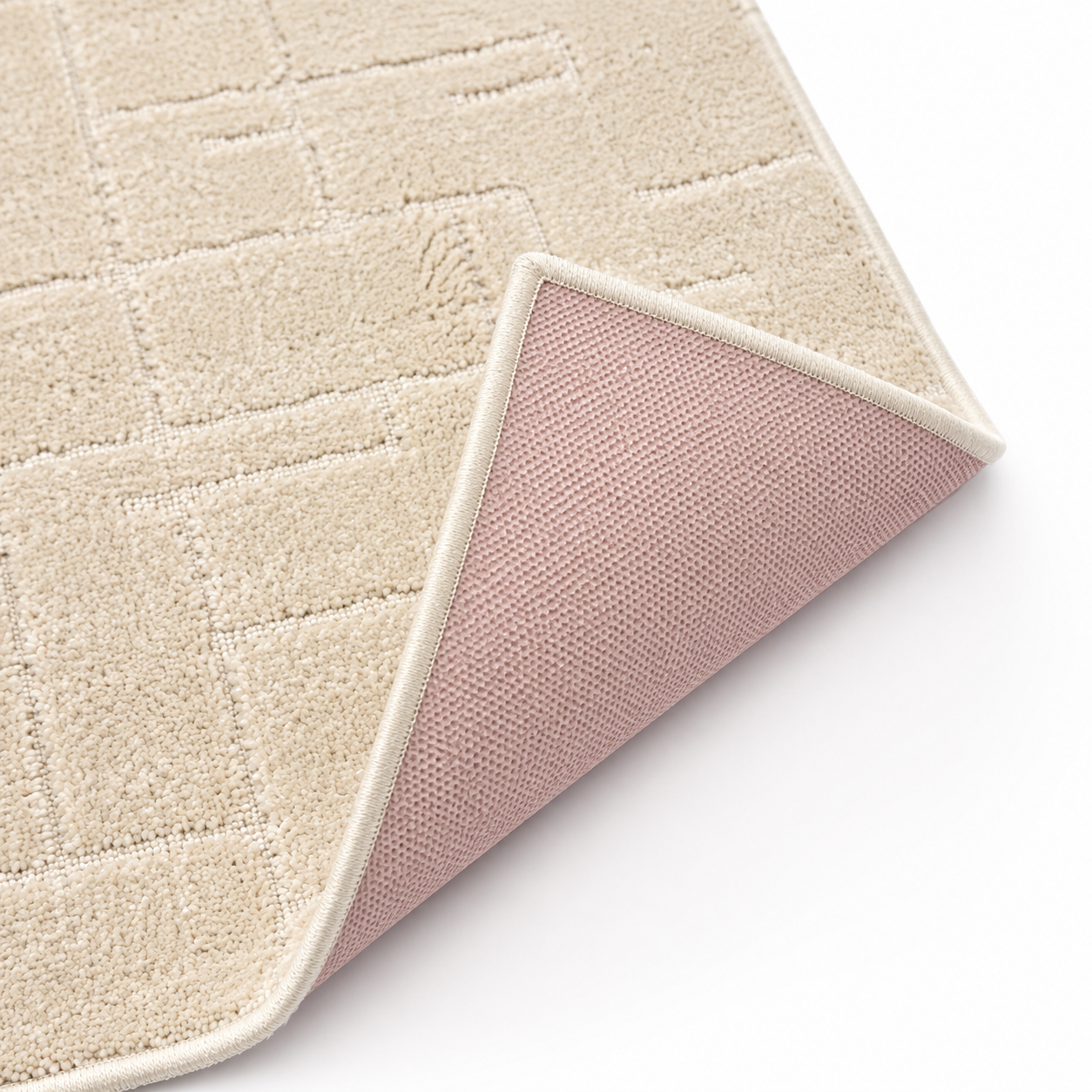 Serenity Soft Parquet Ivory runner rug close-up texture detail