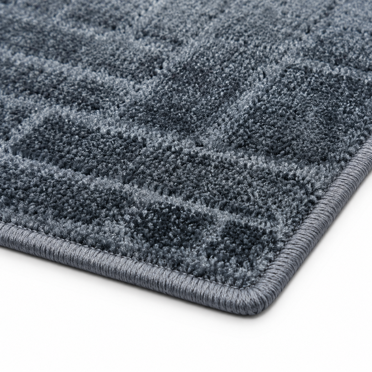 Serenity Soft Parquet Midnight runner rug close-up texture detail