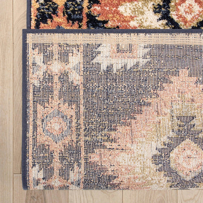 Custom Size Runner Lea Southwestern Tribal Blue Choose Your Width x Choose Your Length Hallway Runner Rug Well Woven