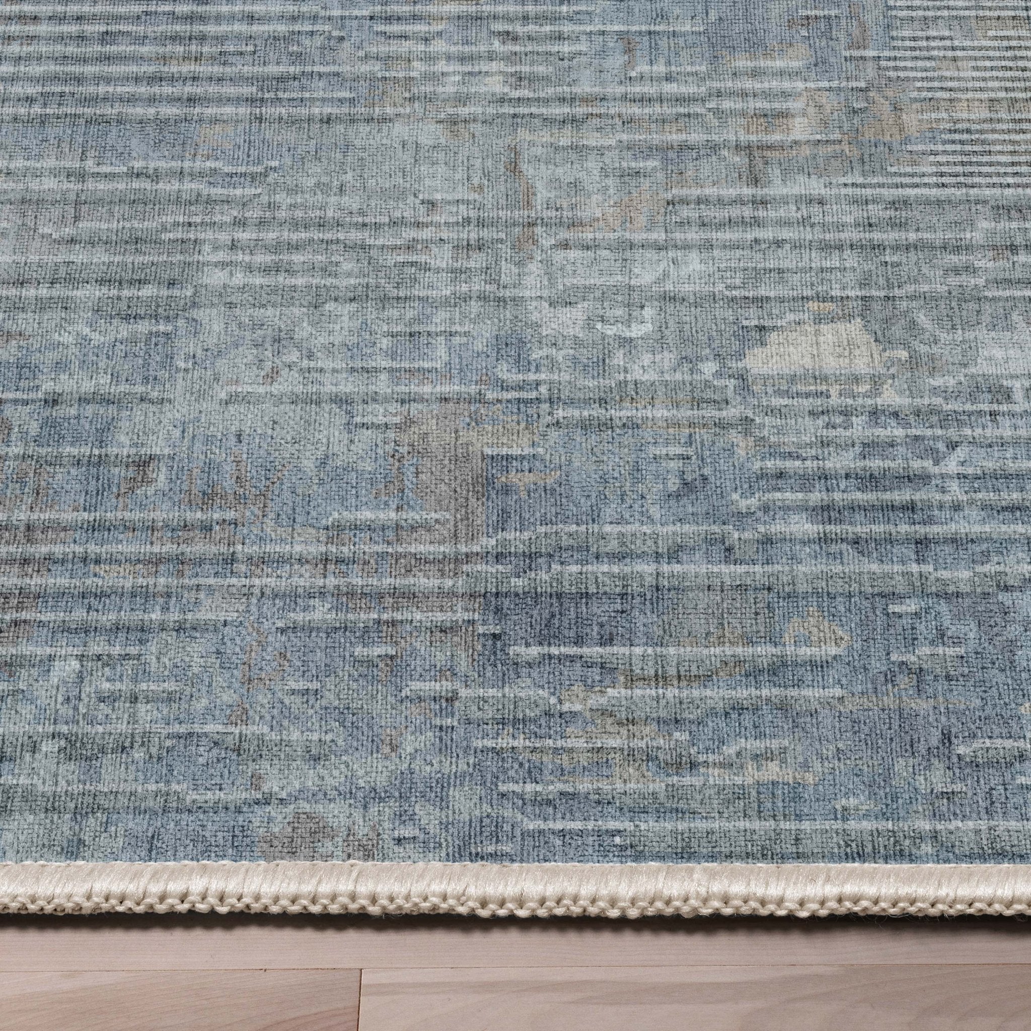 Acropolis Abstract Geometric Lines Blue Flatweave Rug Well Woven