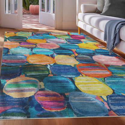 Apollo Nuances Rivières – Soft Watercolor & Pebble Multicolor Rug Well Woven