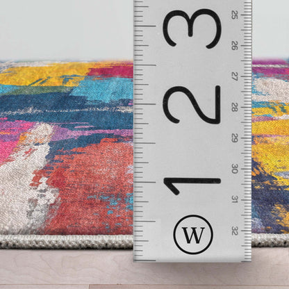 Apollo Marée Abstraite –  Abstract Marble Multicolor Rug Well Woven