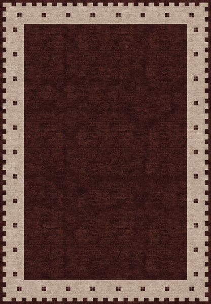ARTWORK PREVIEW - W-AP-103A - Apollo Evening Frame Area Rug — Burgundy / Cream. Not a finished-rug photograph.