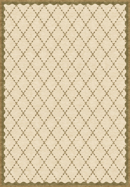 ARTWORK PREVIEW - W-AP-104A - Apollo Petal Arc Area Rug — Olive Brown / Cream. Not a finished-rug photograph.