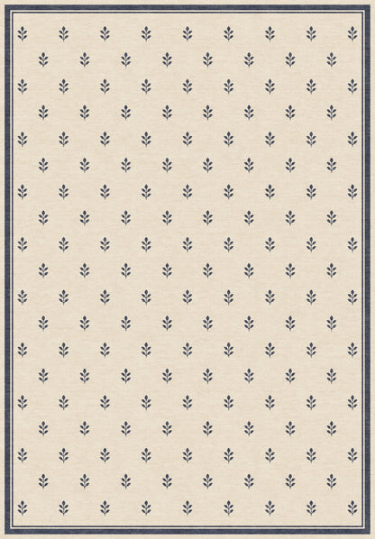 ARTWORK PREVIEW - W-AP-105A - Apollo Little Orchard Area Rug — Navy / Cream. Not a finished-rug photograph.