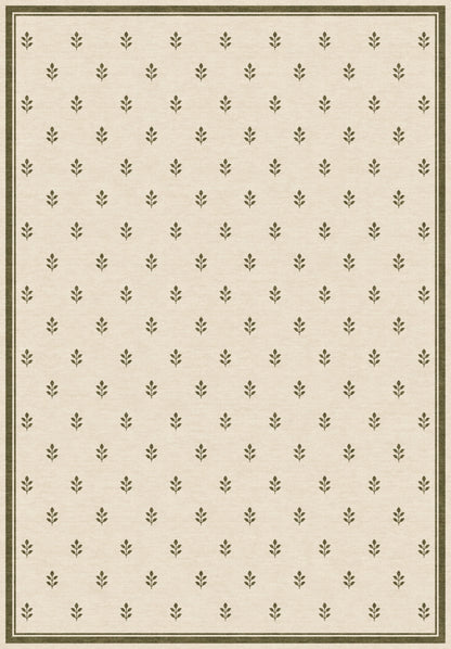 ARTWORK PREVIEW - W-AP-105B - Apollo Little Orchard Area Rug — Olive / Cream. Not a finished-rug photograph.